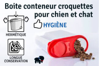Boite croquette chien, conteneur croquette, seau