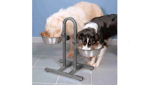 Gamelle surélevée avec hauteur différente pour deux chiens