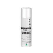 Shampoing sec chien poil blanc, poudre blanche Alaska