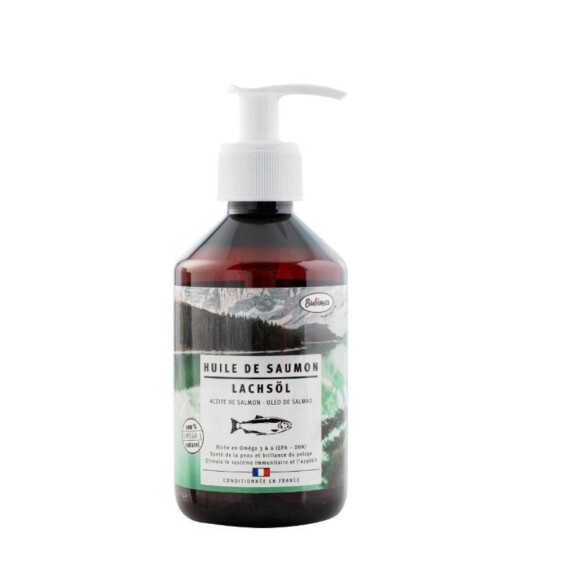 Huile de saumon pour chien et chat Bubimex
