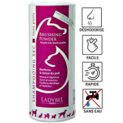 Shampoing sec en poudre pour chat et chien Brushing