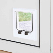 Chatière électromagnétique blanche à 4 positions