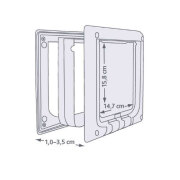 Chatière électromagnétique blanc - 4 positions