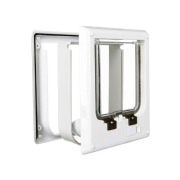 Chatière électromagnétique blanche à 4 positions