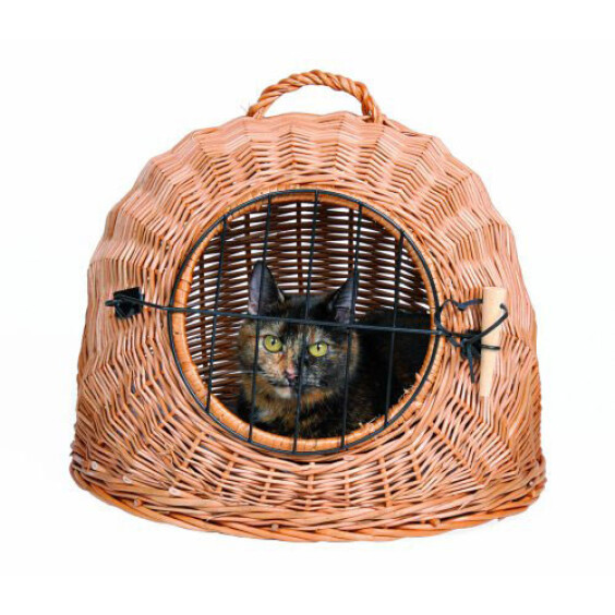 Panier igloo osier avec grillage taille M