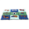 Couverture PatchWork bleu 80 cm