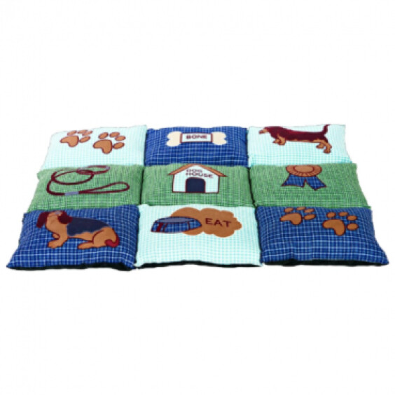 Couverture PatchWork bleu 80 cm
