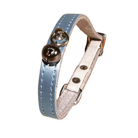 Collier chat irisé bleu
