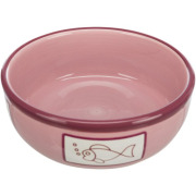 Gamelle poisson chat rose