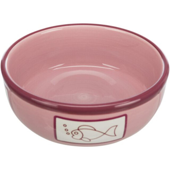 Gamelle poisson chat rose