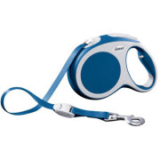 FLEXI Laisse Vario Sangle bleu 5 m Large