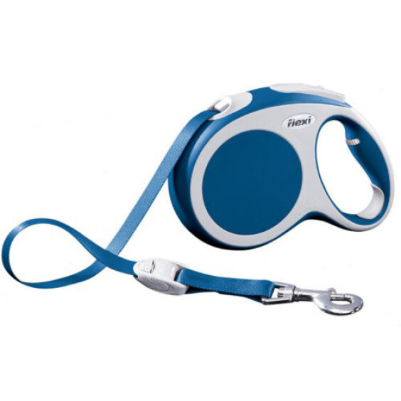 FLEXI Laisse Vario Sangle bleu 5 m Large