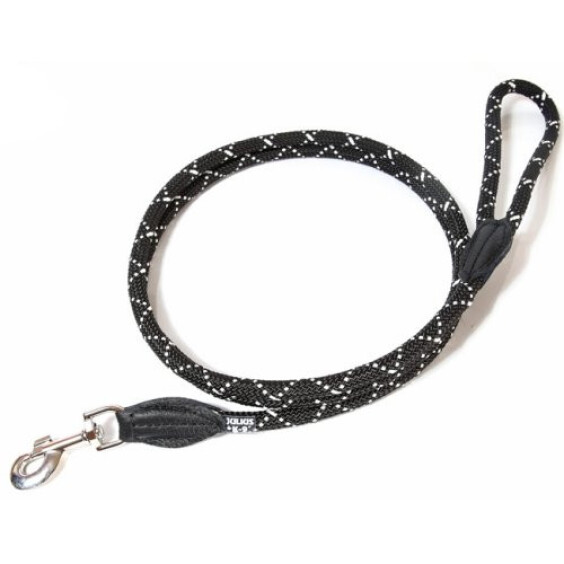 Julius K9 Laisse ronde en corde noire ultra résistante