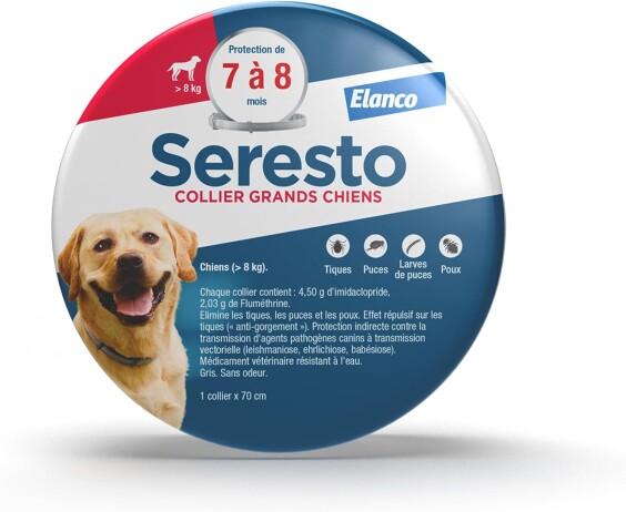 Seresto Collier antiparasitaire grand chien +8 kg