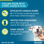 Seresto Collier antiparasitaire petit chien jusqu'à 8 kg