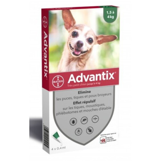Pipette anti puce pour très petit chien