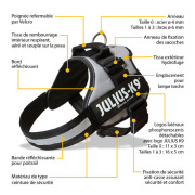 Julius K9 Harnais Power gris