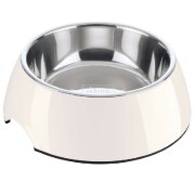 Gamelle ronde mélaminé blanche Chien&Chat