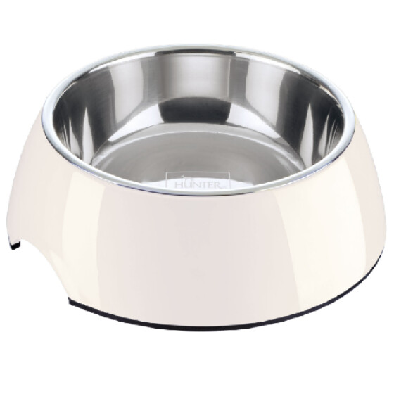Gamelle ronde mélaminé blanche Hunter