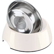 Gamelle ronde mélaminé blanche Chien&Chat