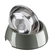 Gamelle ronde mélaminé design grise