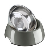 Gamelle ronde mélaminé design grise Hunter