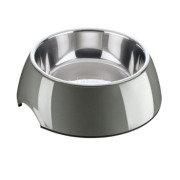 Gamelle ronde mélaminé design grise Hunter