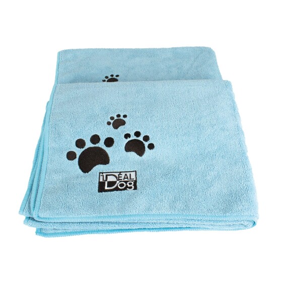 Serviette pattes bleu
