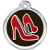Médaille pailletée Red Dingo noir motif Chaussures rouges