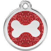 Médaille rouge motif os