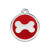 Médaille pailletée Red Dingo rouge motif Os 