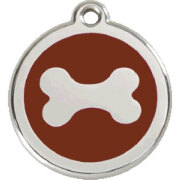 Médaille chien gravée chocolat motif Os
