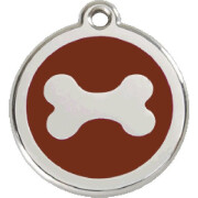 Médaille chien gravée chocolat motif Os