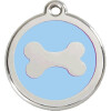 Médaille bleu clair motif os