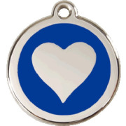 Médaille bleu motif cœur