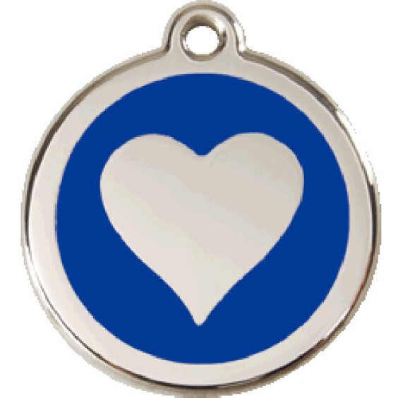 Médaille bleu motif cœur