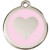 Médaillon collier chien rose clair motif Coeur 