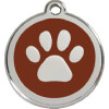 Médaille pour chien chocolat motif patte
