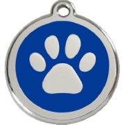 Médaille pour chien bleu motif Patte