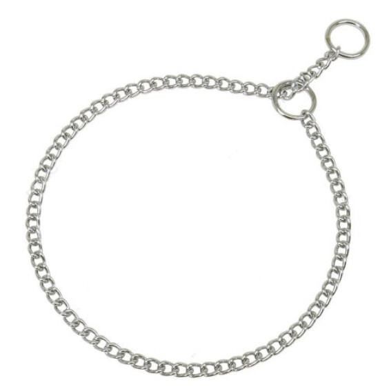 Collier chaînette étrangleur très fin pour chien en acier chromé