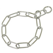 Collier chaîne pour chien : étrangleur moyen chromé