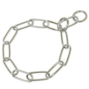 Collier chaîne étrangleur chromé pour chien