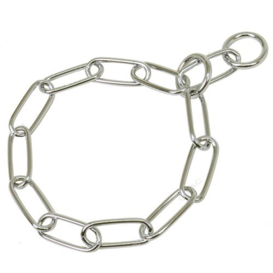 Collier chaîne pour chien : étrangleur moyen chromé
