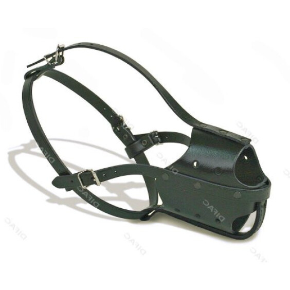 Muselière simple en cuir Police