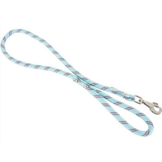 Laisse longue ronde en corde bleue
