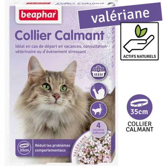 Collier calmant à la valériane pour chat Beaphar