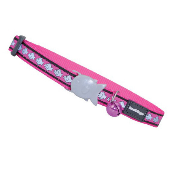 Collier pour chat rose réfléchissant