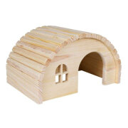 Maison ronde en bois pour cochon d'Inde