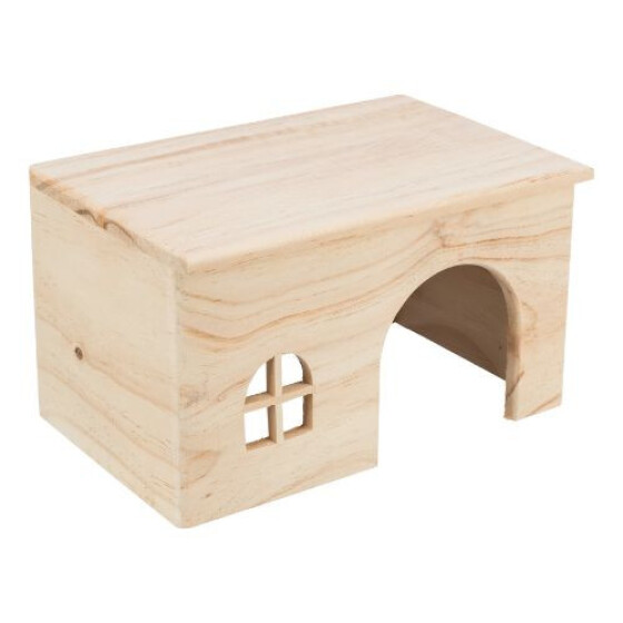 Maison plate en pin pour cochon d'Inde