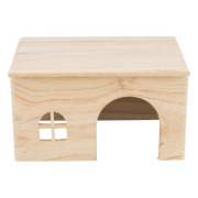 Maison plate en pin pour cochon d'Inde